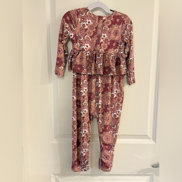 Kate Quinn Vintage Retro Floral Mauve One Piece NWT 2T - Picture 4 of 4